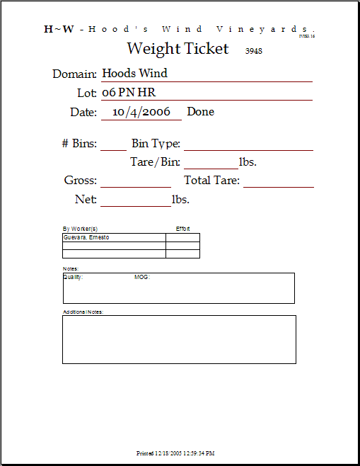 Truck Scale Tickets Template